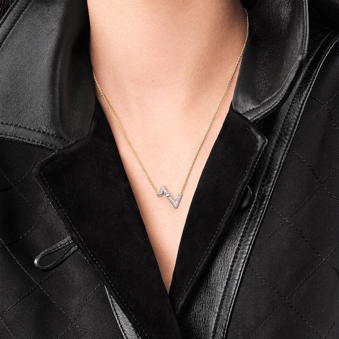 18K Louis Vuitton Volt Upside Down Pendant Necklace