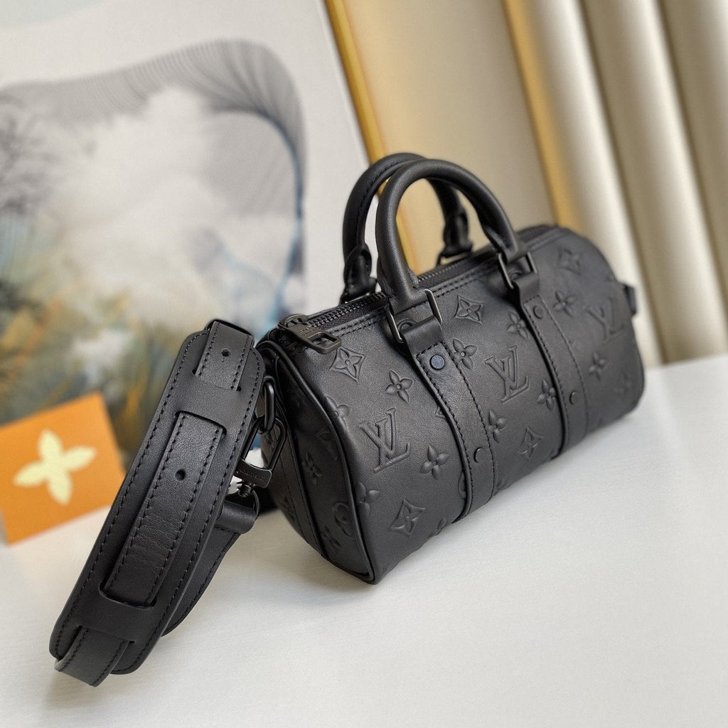 LOUIS VUITTON KEEPALL XS 21CM BLACK MONOGRAM SEAL