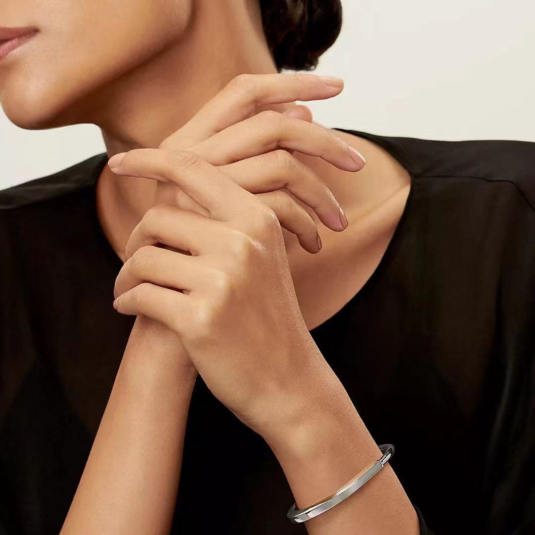 18K Tiffany Lock Bangle Bracelet