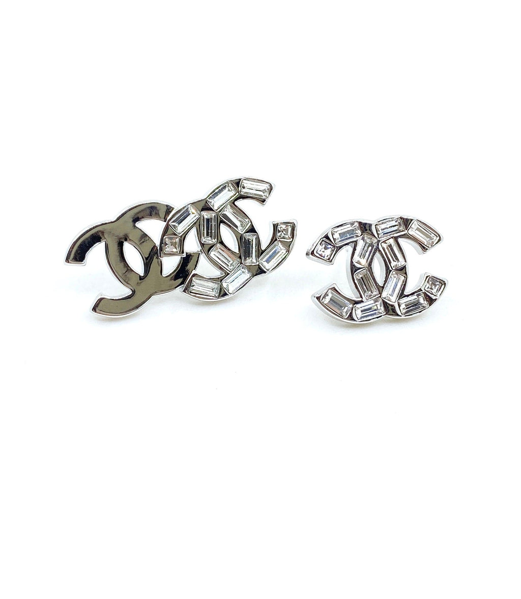 18K  Chanel Crystal Earrings