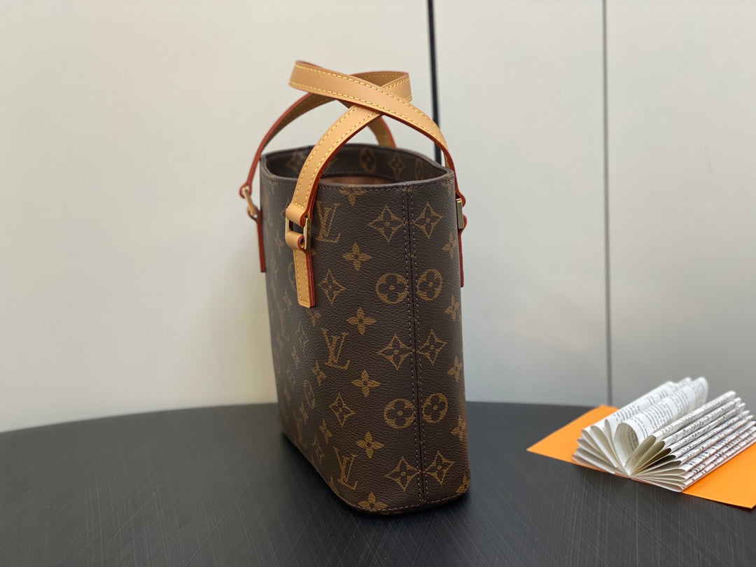 LOUIS VUITTON LUCO SHOULDER TOTE BAG 23 MONOGRAM LEATHER BROWN