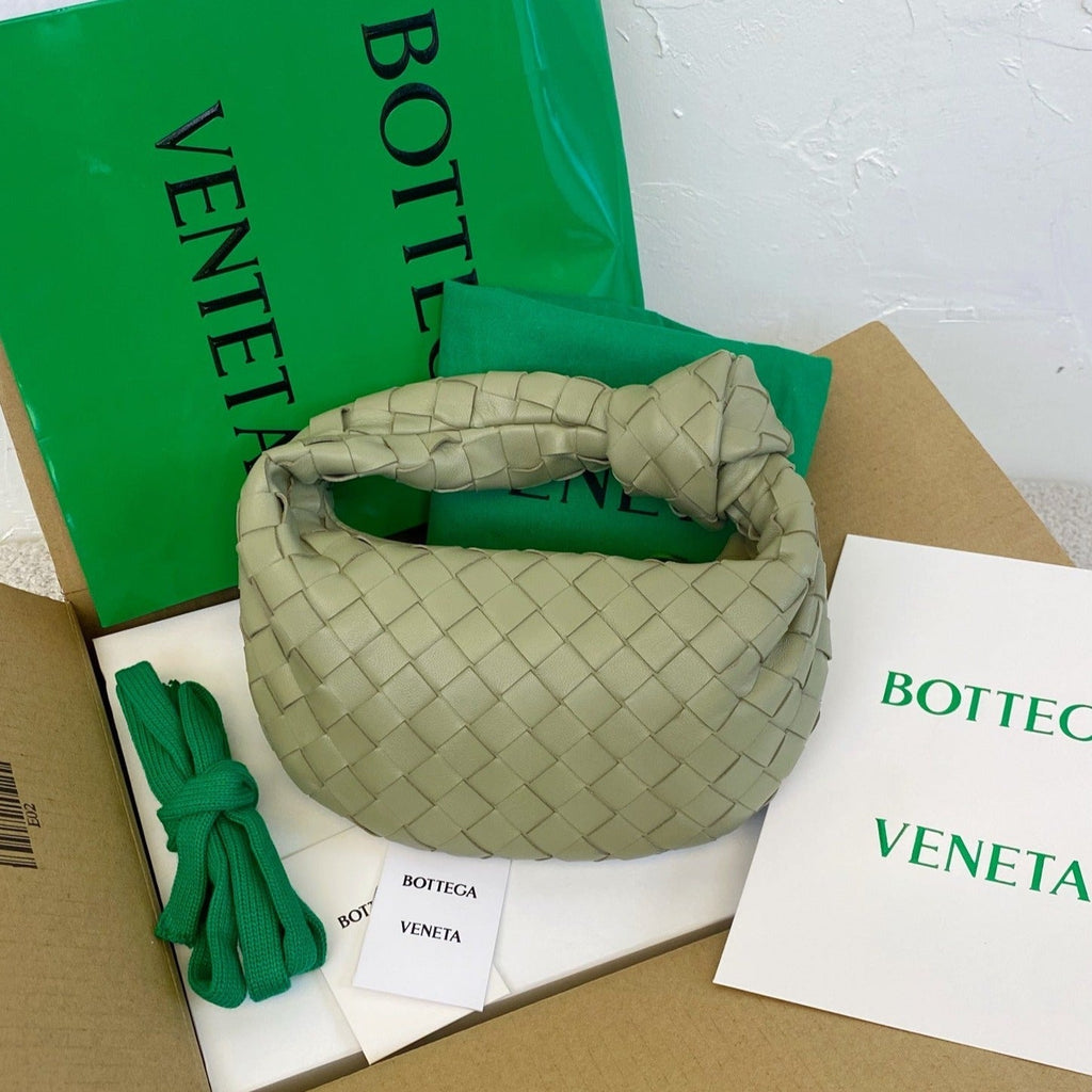 BOTTEGA VENETA MINI JODIE 28CM GREEN LAMBSKIN LEATHER