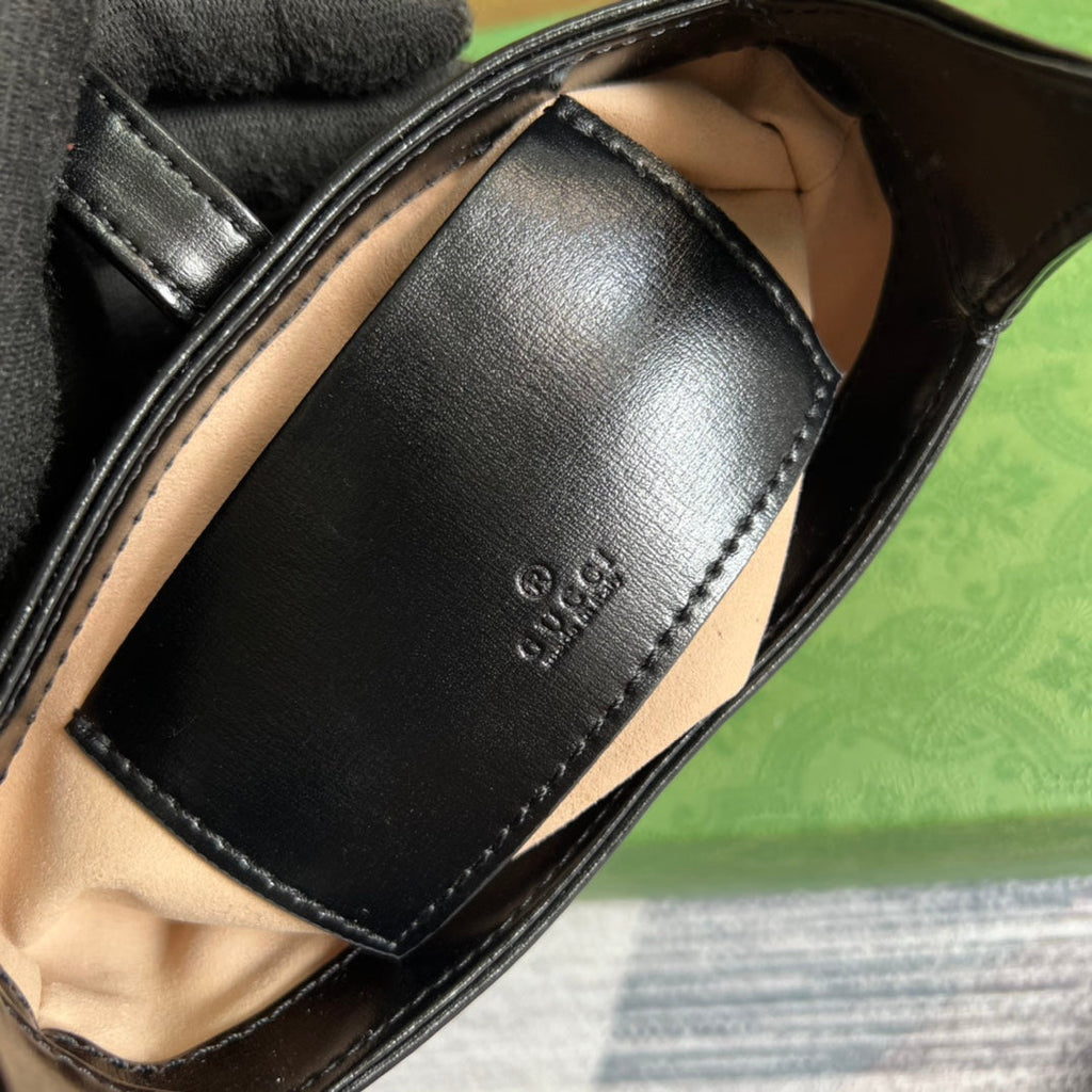 GUCCI JACKIE MINI 19 SHOULDER BAG IN BLACK CALFSKIN