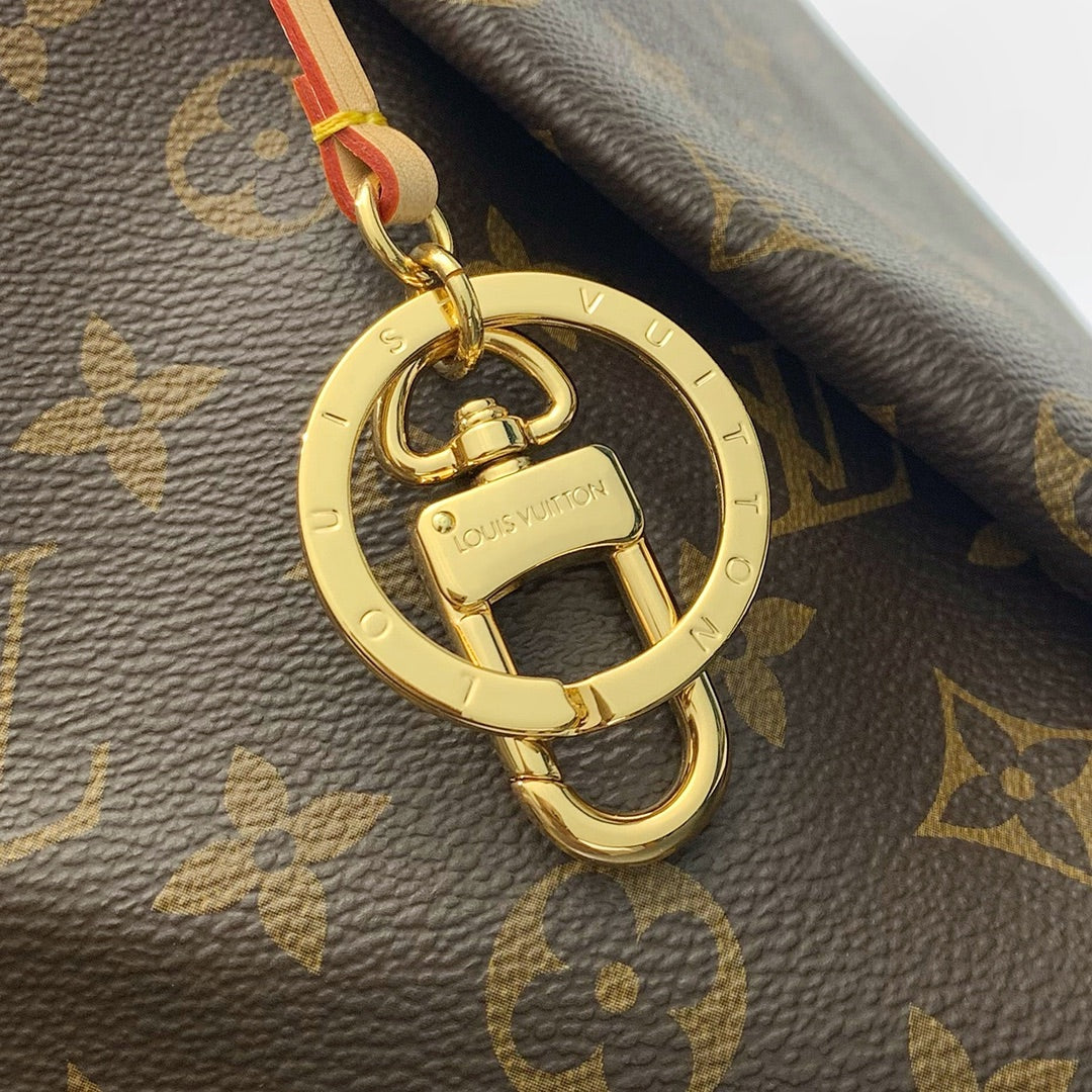 LOUIS VUITTON ARTSY MM 41 IN BROWN MONOGRAM CANVAS GOLD HARDWARE