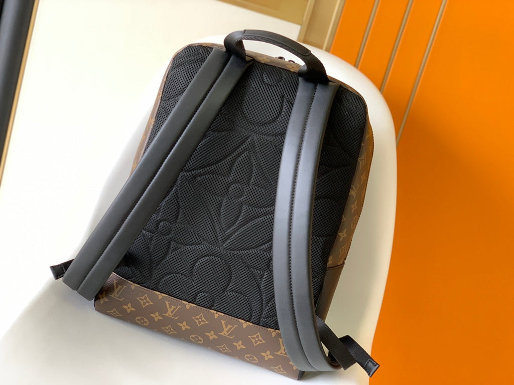 LOUIS VUITTON DEAN BACKPACK 42 IN BLACK AND BROWN MONOGRAM CANVAS