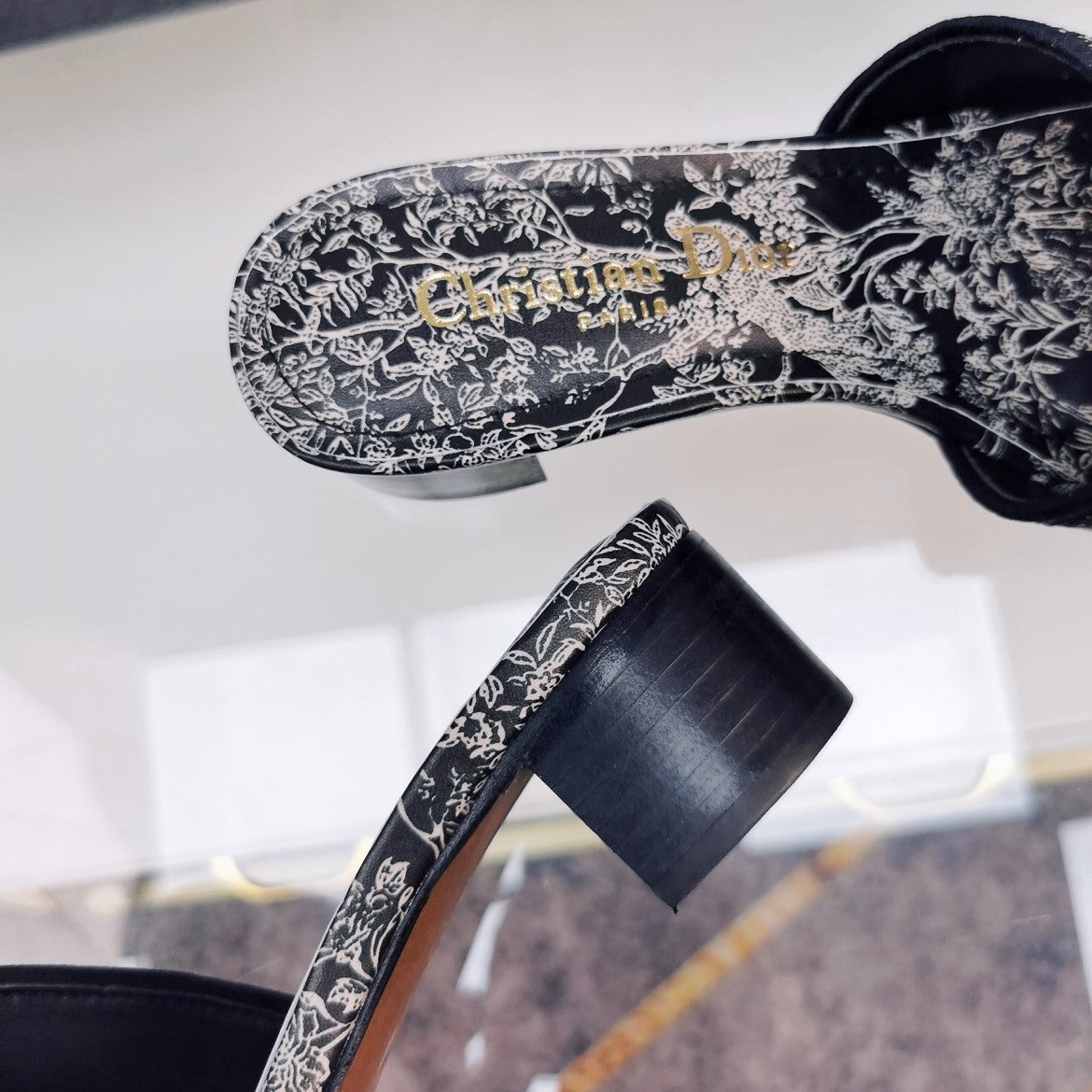 DIOR CD Mule Dway Heeled Slide 45mm Style 29