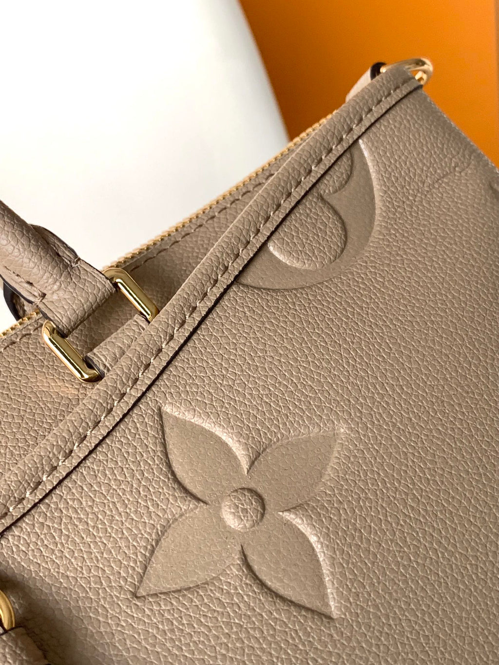 LOUIS VUITTON LV 25S TRIANON MM BAG 36 IN WARM TAUPE CALFSKIN GOLD HARDWARE