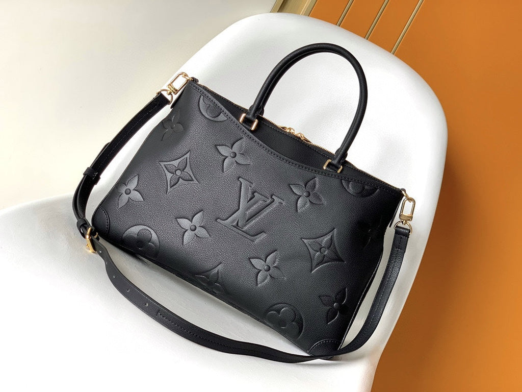 LOUIS VUITTON LV 25S TRIANON MM BAG 36 IN BLACK CALFSKIN GOLD HARDWARE