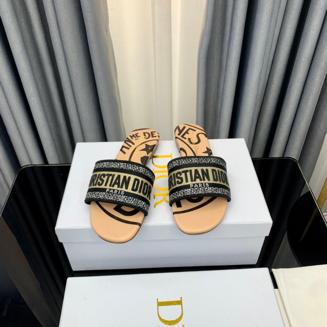 DIOR CD Mule Dway Slide 10mm Multi-motifs Style 60