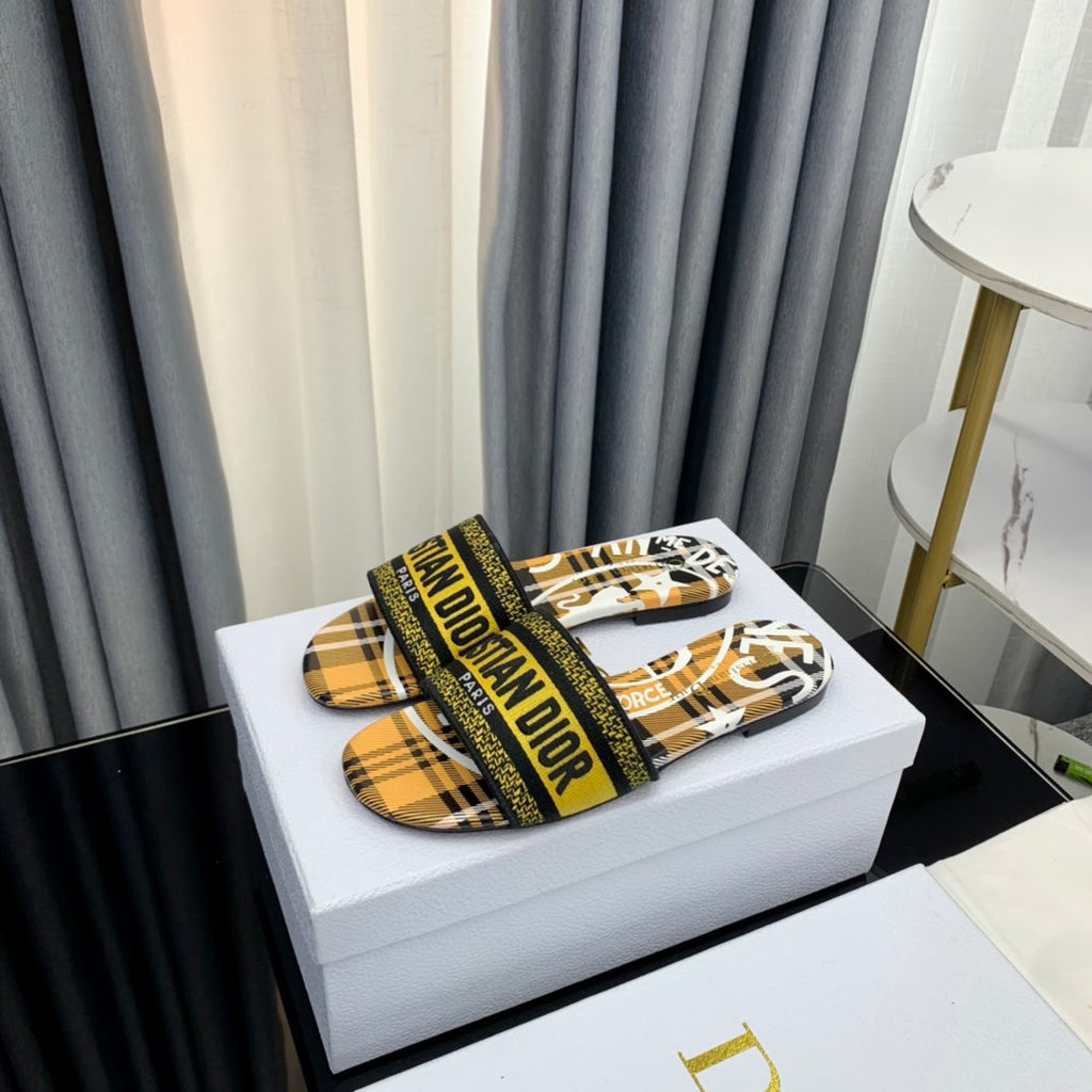 DIOR CD Mule Dway Slide 10mm Multi-motifs Style 59
