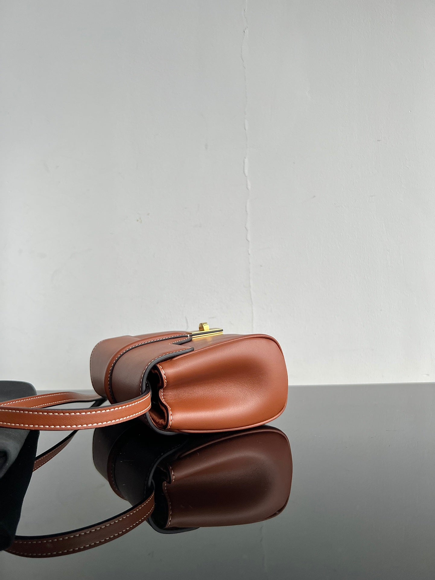 CELINE SOFT 18 CINNAMON BROWN CALFSKIN