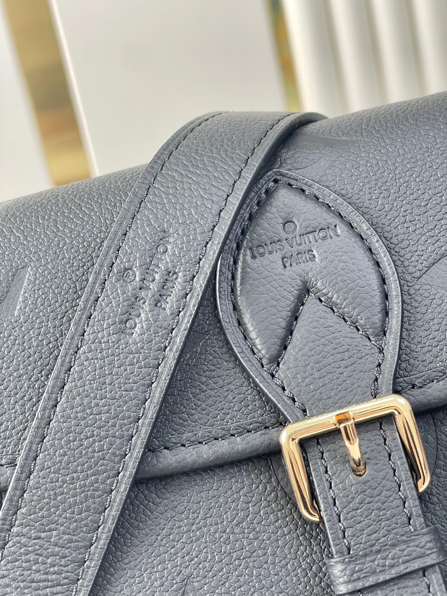 LOUIS VUITTON DIANE 23 IN BLACK MONOGRAM EMPREINTE LEATHER