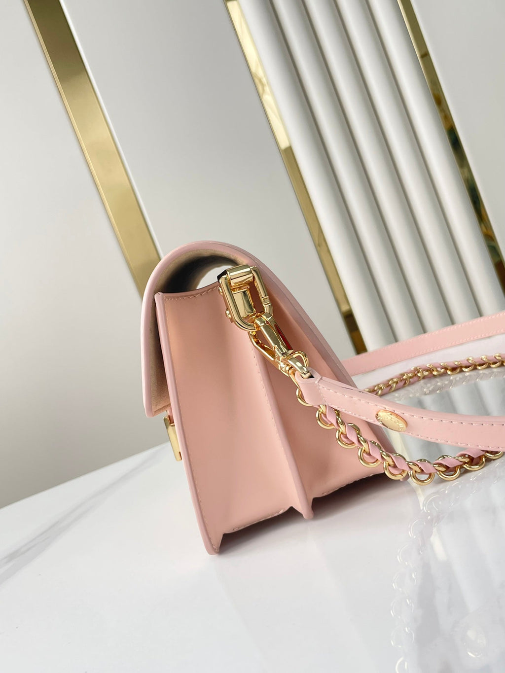 LOUIS VUITTON DAUPHINE MINI 20 IN LIGHT PINK EPI GRAINED CALFSKIN GOLD HARDWARE