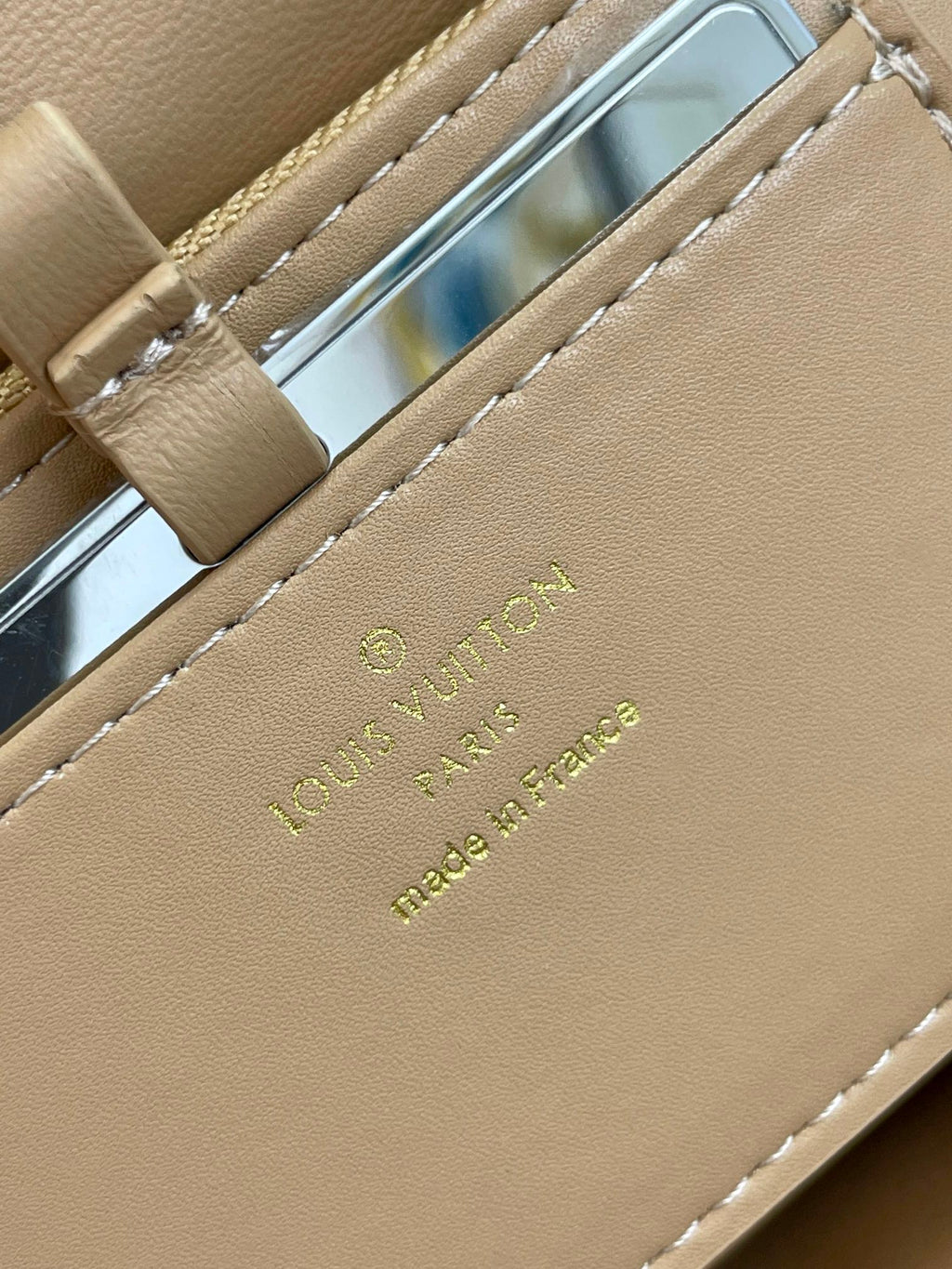 LOUIS VUITTON GO-14 PM 20 IN LIGHT FAWN QUILTED LAMBSKIN GOLD HARDWARE