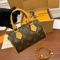 LOUIS VUITTON NANO SPEEDY 16 IN BROWN MONOGRAM CANVAS GOLD HARDWARE