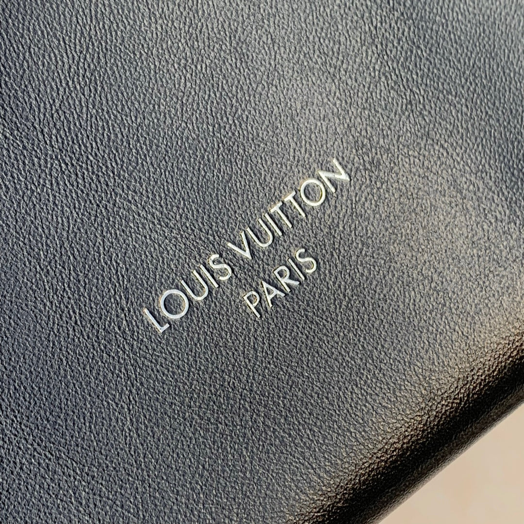 LOUIS VUITTON CARRYALL CARGO DARK 39 IN BLACK LAMBSKIN COLORFUL MONOGRAM TAG