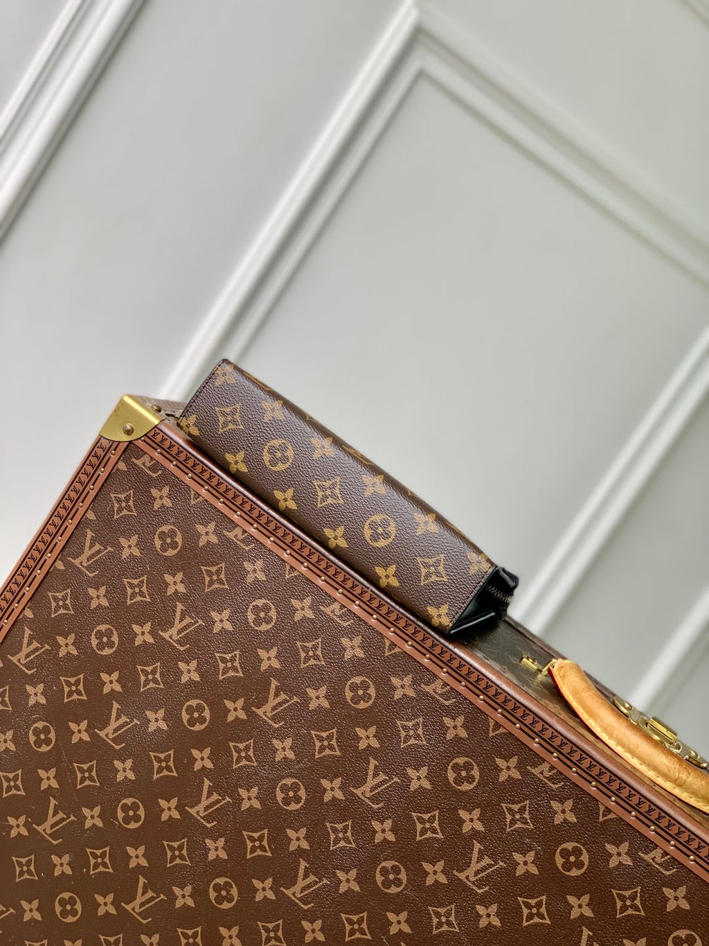 LOUIS VUITTON ANPHA WEARABLE WALLET 18 IN BROWN AND BLACK MONOGRAM CALFSKIN