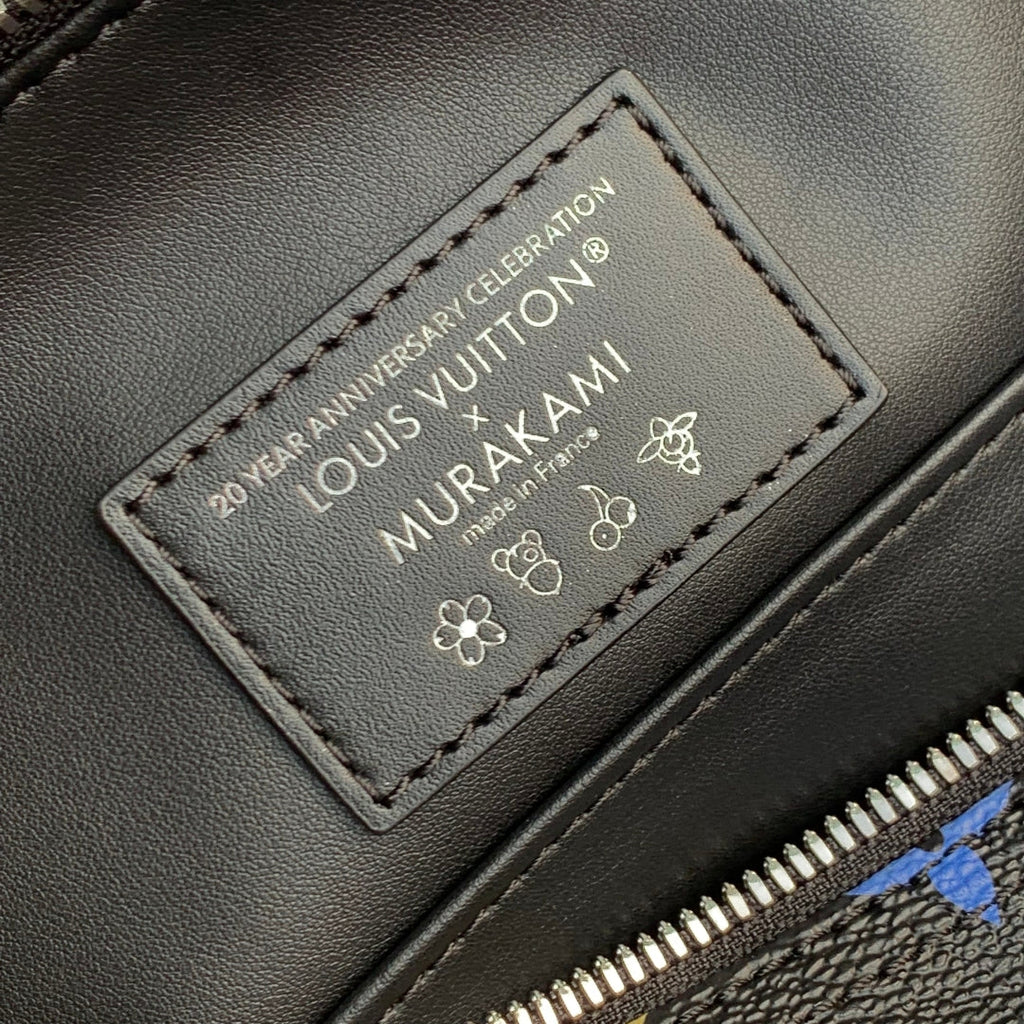 LOUIS VUITTON SPEEDY SOFT 30 IN COLORFUL MONOGRAM PATTERN AND BLACK COATED CANVAS
