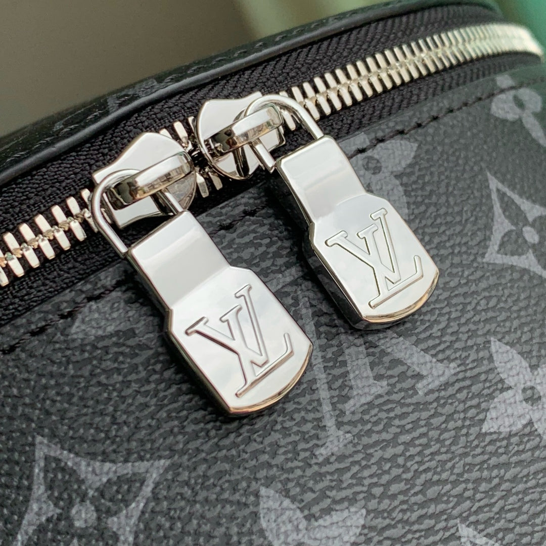 LOUIS VUITTON DISCOVERY SLIM BACKPACK 38 IN BLACK MONOGRAM ECLIPSE COATED CALFSKIN