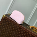 LOUIS VUITTON COSMETIC POUCH 19 IN PINK MONOGRAM DENIM GOLD HARDWARE