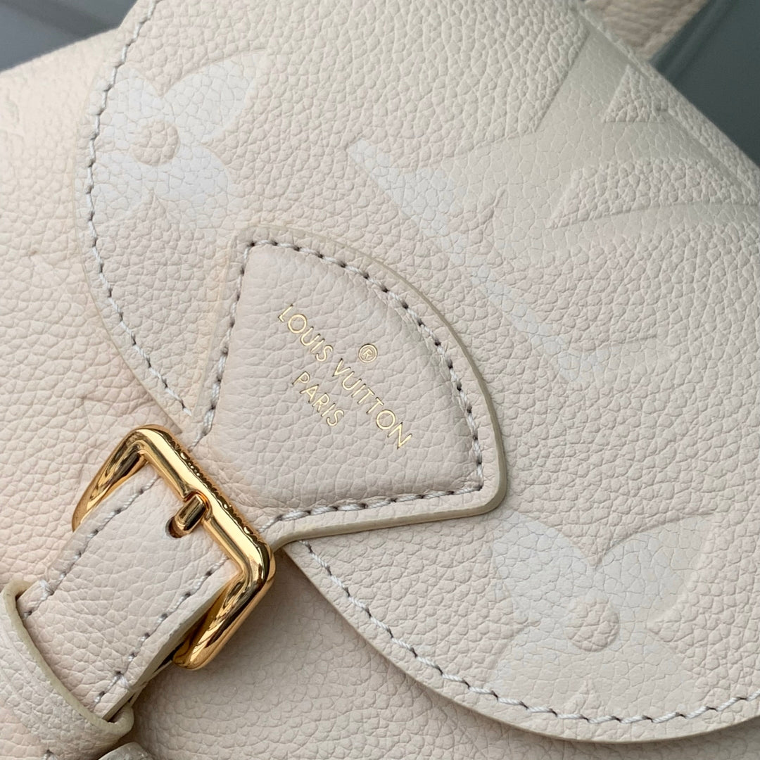 LOUIS VUITTON BACKUP BACKPACK 22 IN CREAM MONOGRAM EMPREINTE LEATHER