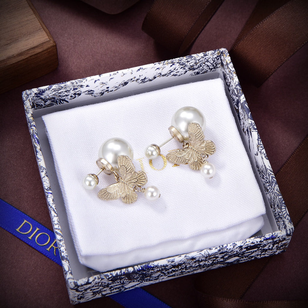 18K Dior Tribales Pearl Earrings