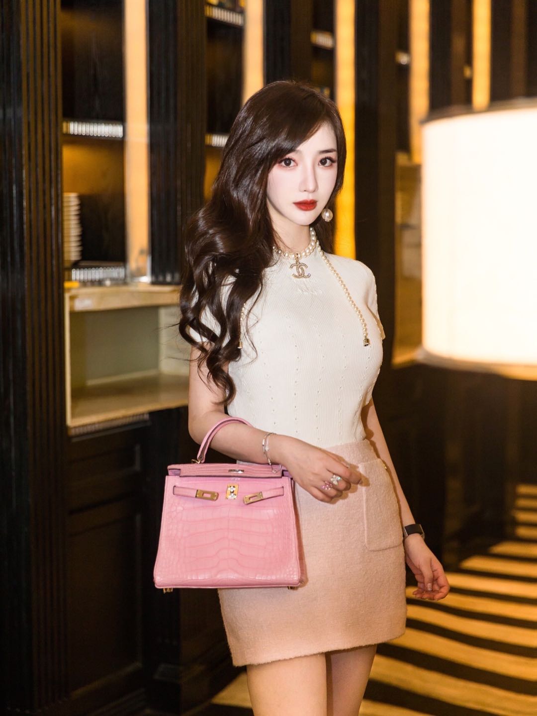 18K  Chanel Pearls Long Necklace