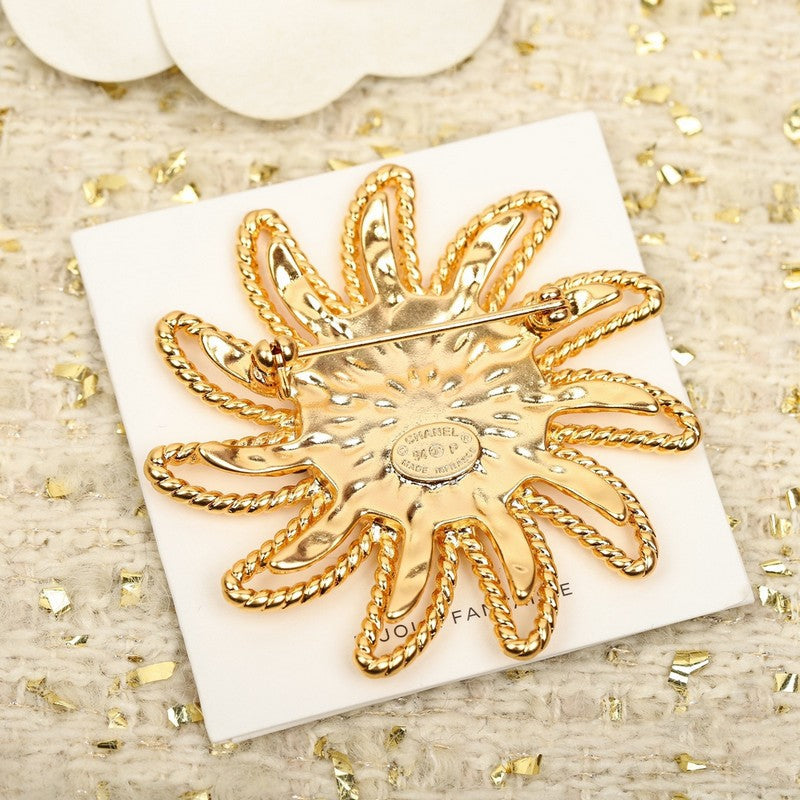 18K  Chanel Sunflower Brooch