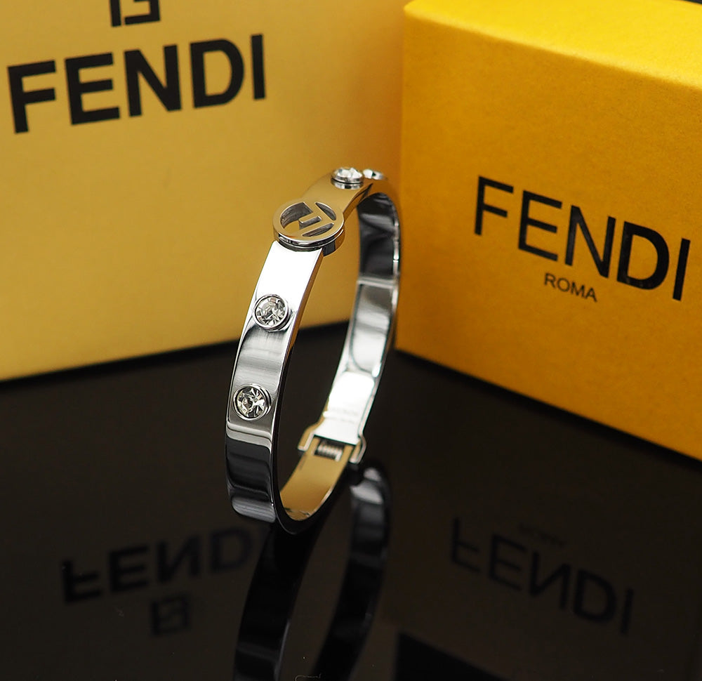 18K Fendi Is Crystals Bracelet