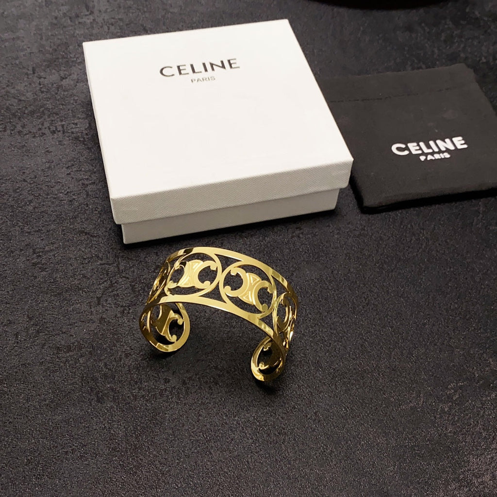 18K Celine Open Cuff Bracelet