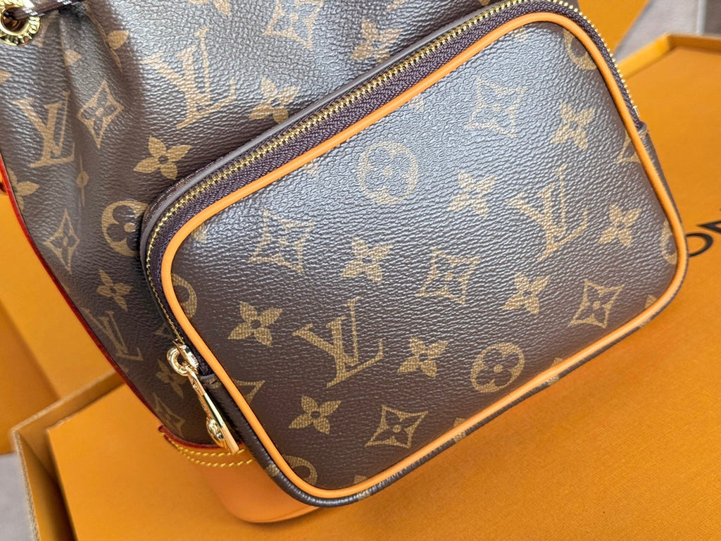LOUIS VUITTON LV 25S NOÉ CARGO 24 IN BROWN MONOGRAM CANVAS GOLD HARDWARE