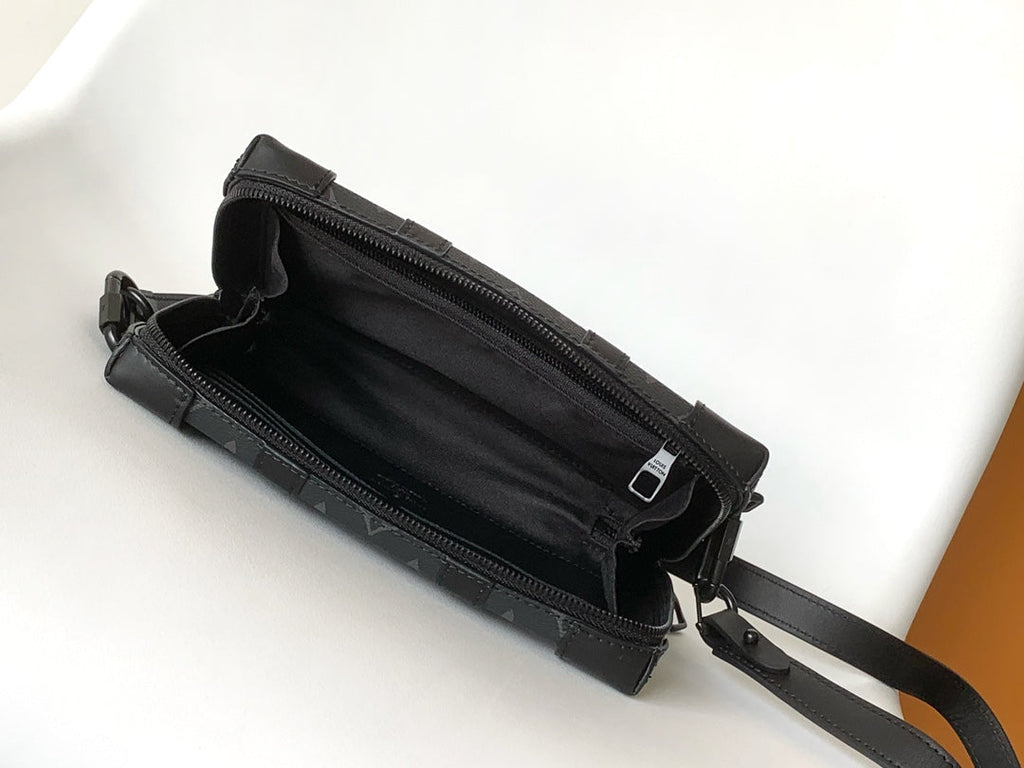 LOUIS VUITTON LV 25S SOFT TRUNK BAG 22 IN MONOGRAM ECLIPSE CANVAS AND CALFSKIN