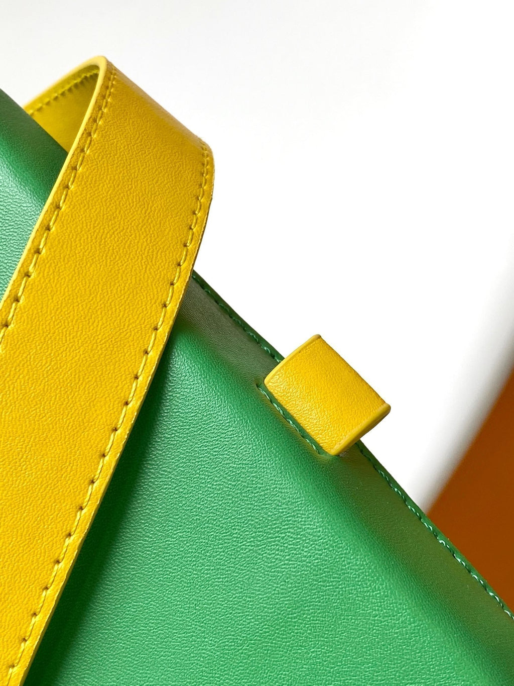 LOUIS VUITTON SHOPPER BAG 23 IN GREEN YELLOW CALFSKIN EMBROIDERED LOGO