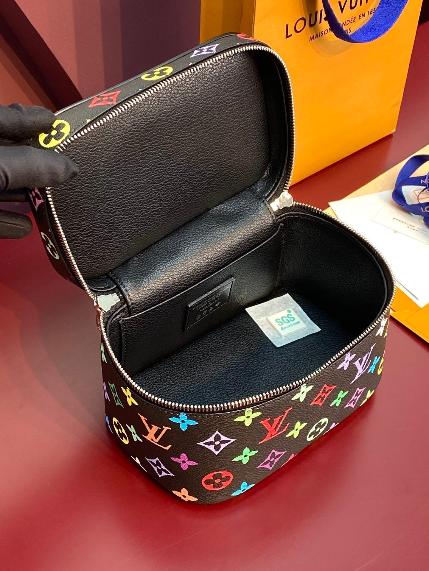 LOUIS VUITTON NICE BB 20 IN COLORFUL MONOGRAM CANVAS SILVER ZIPPER
