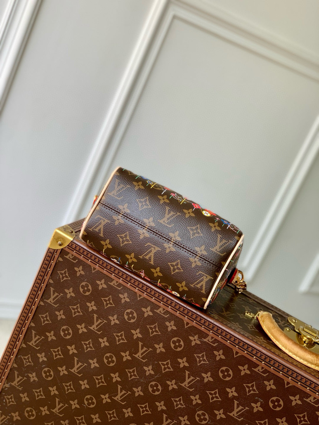 LOUIS VUITTON SPEEDY BANDOULIÈRE 20 BAG IN MULTICOLOR FLORAL CANVAS