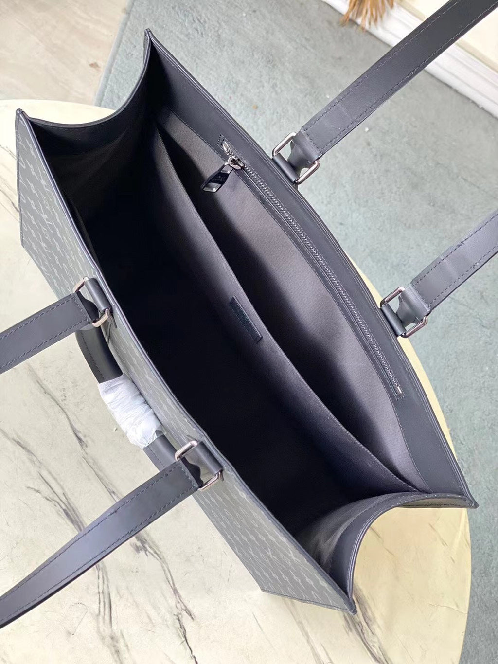 LOUIS VUITTON SAC PLAT 24H 41 IN DARK GRAY MONOGRAM ECLIPSE CANVAS