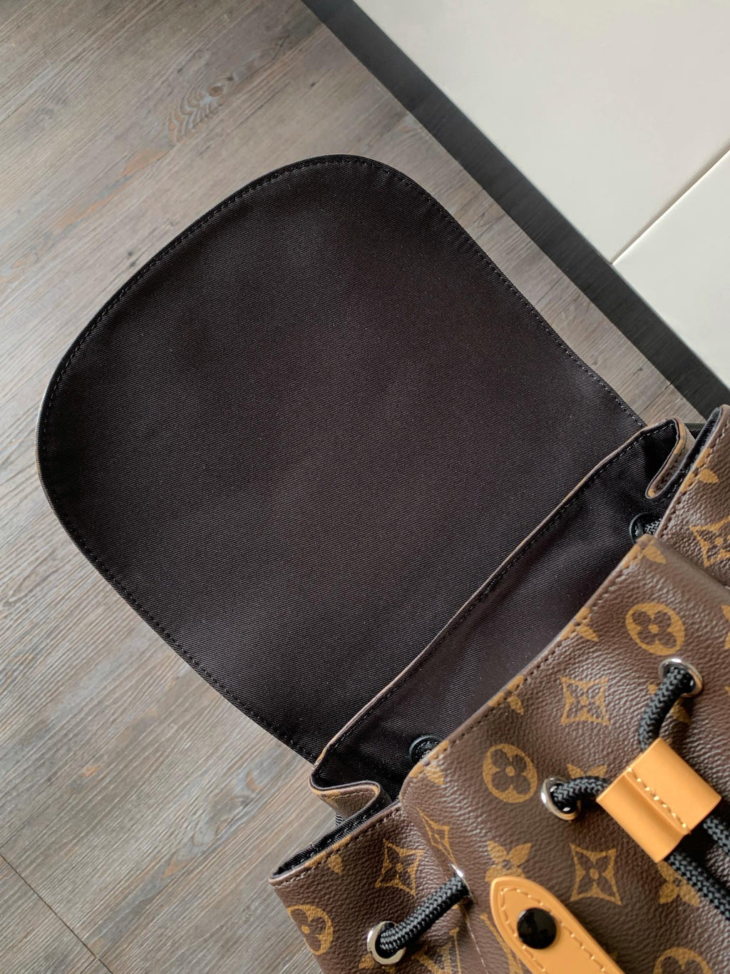 LOUIS VUITTON LV 25S CHRISTOPHER BACKPACK 44 IN BROWN AND BLACK CANVAS MONOGRAM