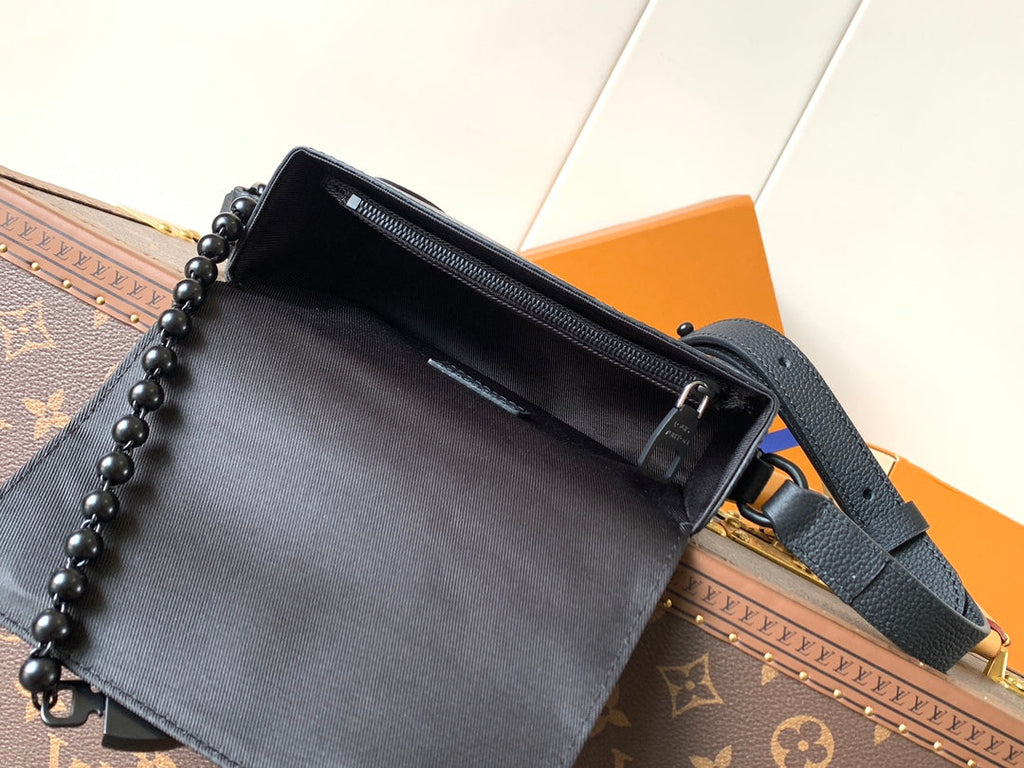 LOUIS VUITTON LV 25S STEAMER BAG 18 IN DAMOFLAGE BLACK CANVAS