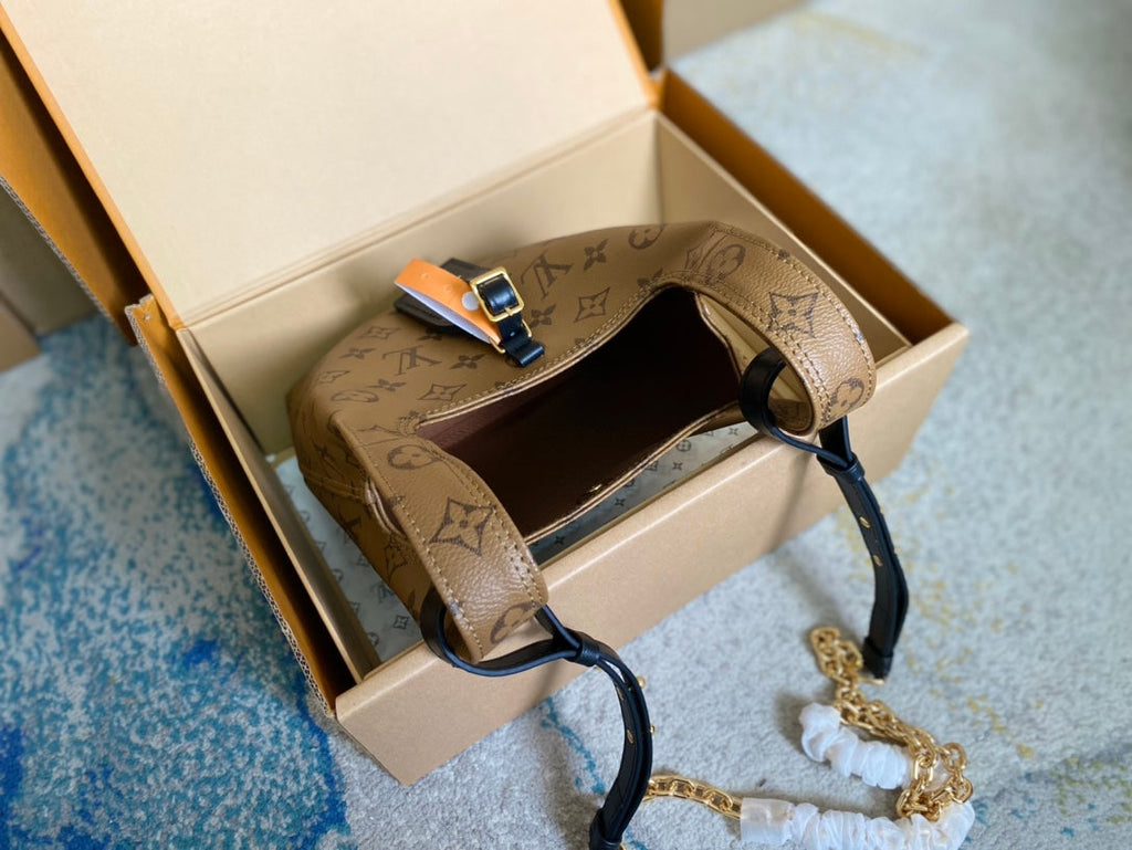 LOUIS VUITTON ATLANTIS BB 17 IN BROWN MONOGRAM REVERSE CANVAS