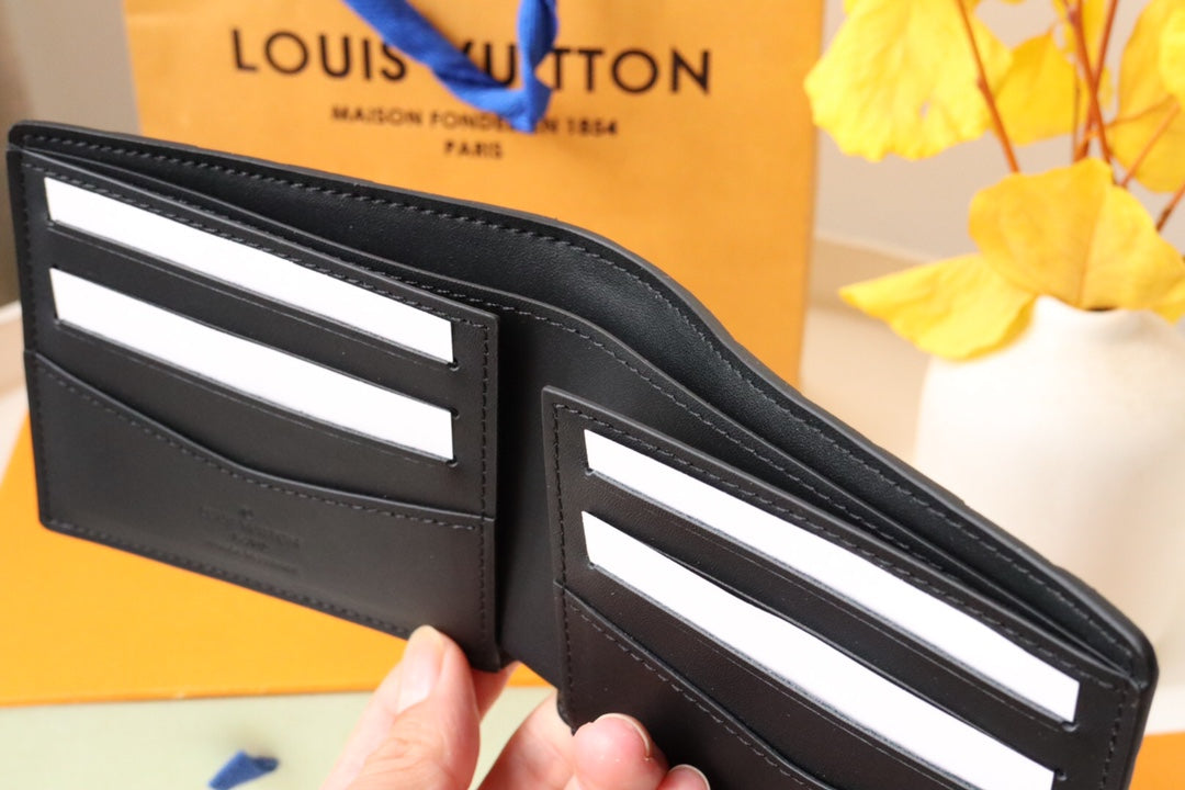 LOUIS VUITTON LV 25S SLENDER WALLET 11 IN BLACK DAMIER INFINI CALFSKIN
