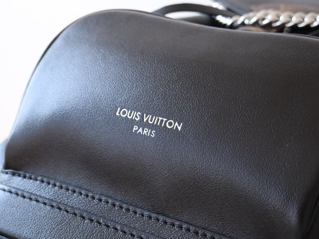 LOUIS VUITTON LV 25S MONTSOURIS VIBE 35 IN BLACK LAMBSKIN SILVER HARDWARE