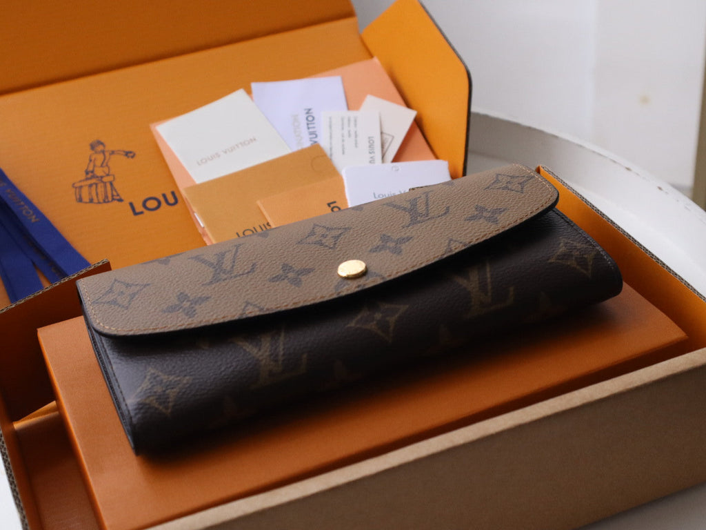 LOUIS VUITTON EMILIE WALLET 19 IN CHOCOLATE BROWN MONOGRAM CALFSKIN