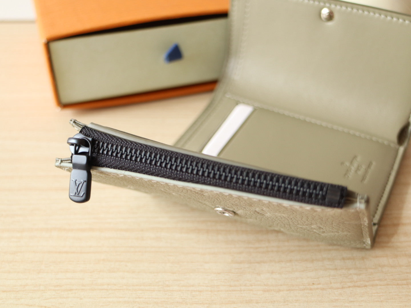 LOUIS VUITTON IRIS WALLET IN KHAKI BROWN EMBOSSED CALFSKIN