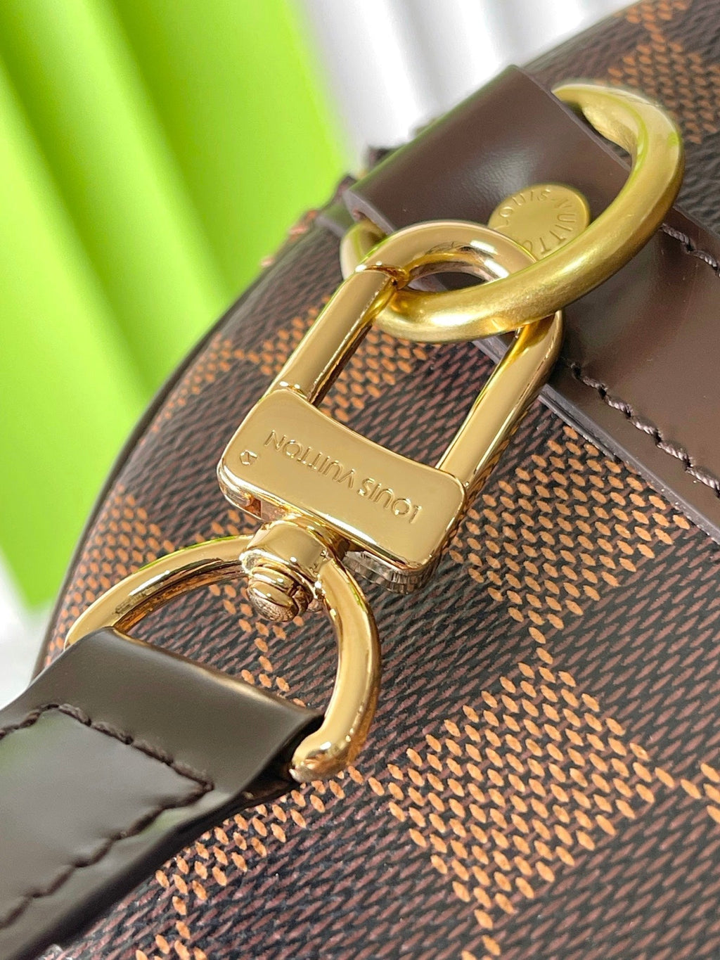 LOUIS VUITTON SPEEDY BANDOLIÈRE 30 IN DARK BROWN DAMIER EBENE CANVAS GOLD LOCK
