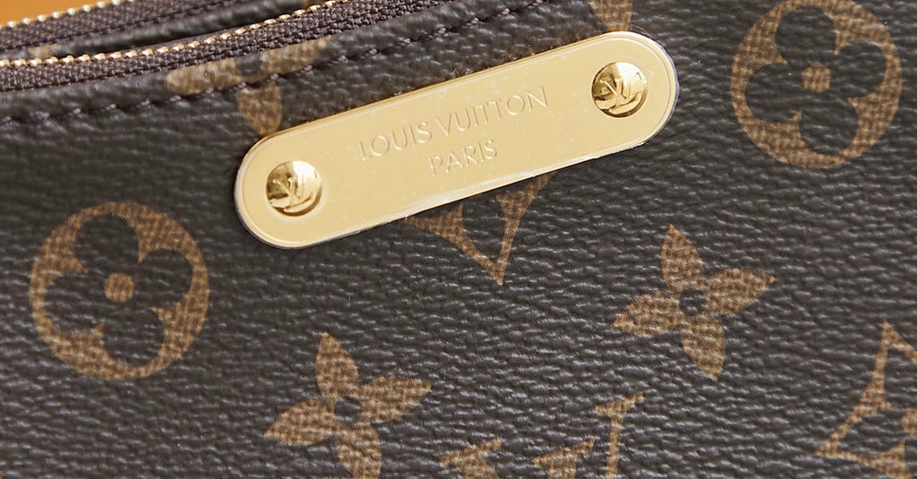 LOUIS VUITTON LIV POCHETTE 24 IN BROWN MONOGRAM CANVAS GOLD HARDWARE