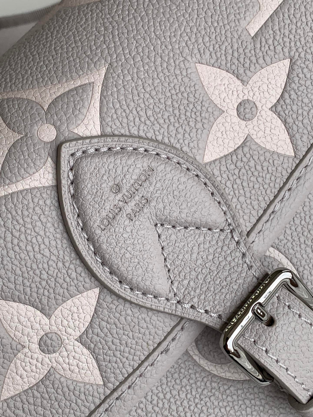 LOUIS VUITTON DIANE 24 IN GREY MONOGRAM EMPREINTE LEATHER