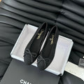 CHANEL CLASSIC BALLET FLATS BLACK LAMBSKIN