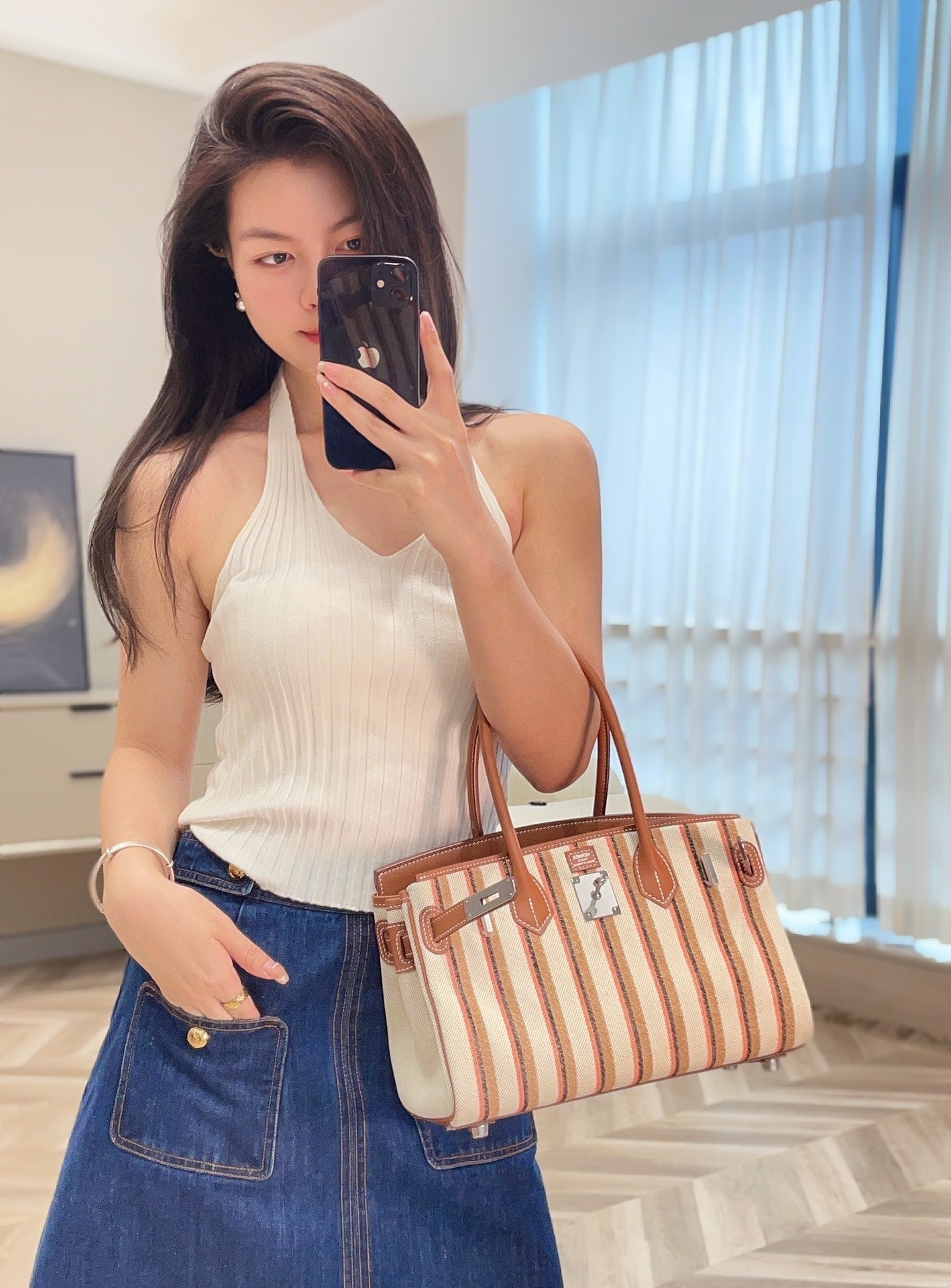 HERMES BIRKIN SHOULDER 29 IN GOLD CALFSKIN ÉCRU/BEIGE/FAUVE/ROSE POP/NOIR EMBROIDERY CANVAS