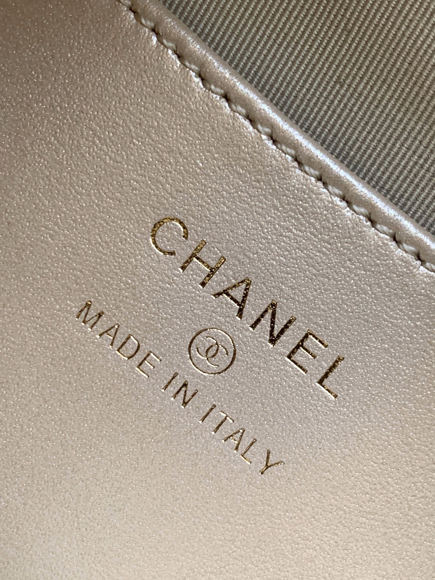 CHANEL 16 MINI POUCH IN BLACK GRAINED CALFSKIN AND GOLD METAL