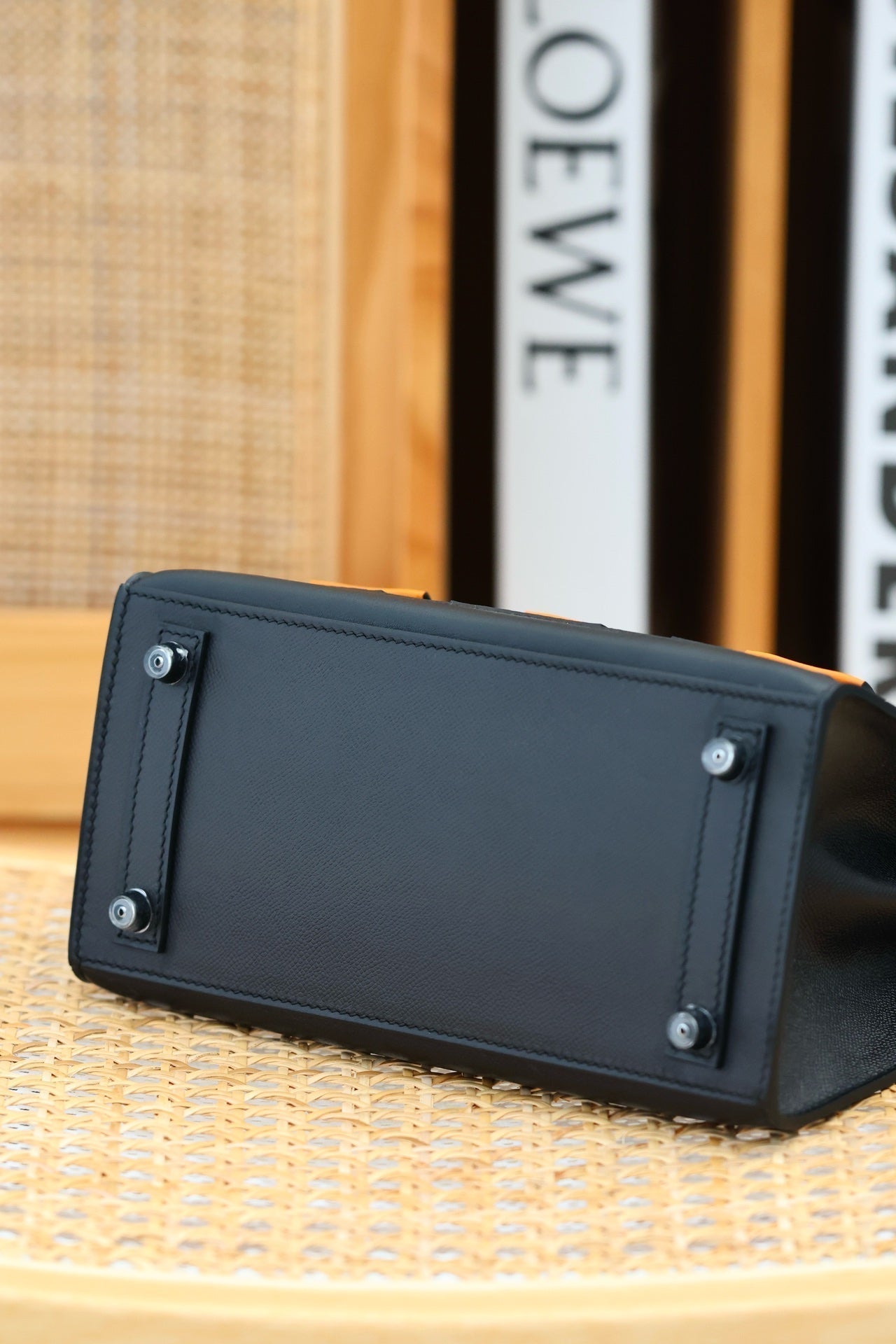 HERMES BIRKIN FAUBOURG TOUCH 20 IN BLACK CALFSKIN WITH SILVER HARDWARE